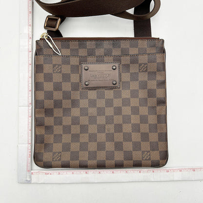 Louis Vuitton | Bags | Louis Vuitton Damier Ebene Brooklyn Pochette Plate Flat Messenger B04206HHVB