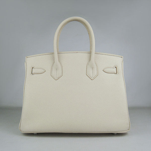 Hermes Birkin 30cm Togo leather Handbags beige silver