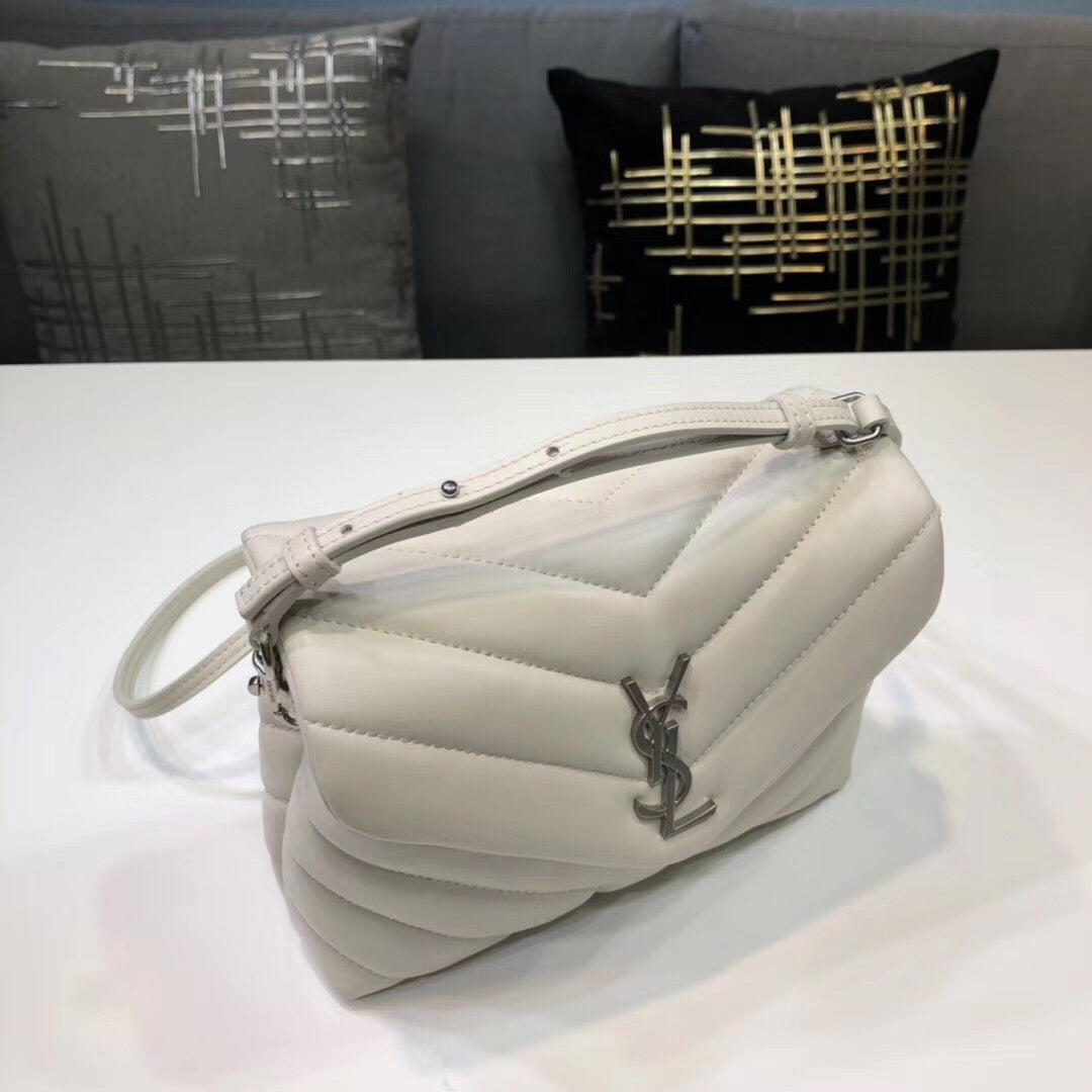 Yves Saint Laurent Loulou Mini Shoulder Bag White