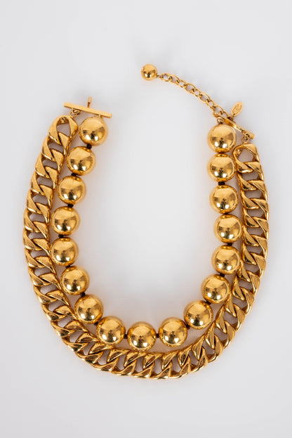 Collier dor√© Chanel s