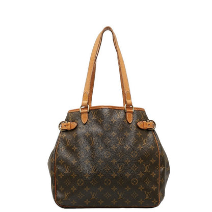 Louis Vuitton Monogram Batignol Vertical Shoulder Bag M51153 Brown PVC Leather Lady Louis Vuitton