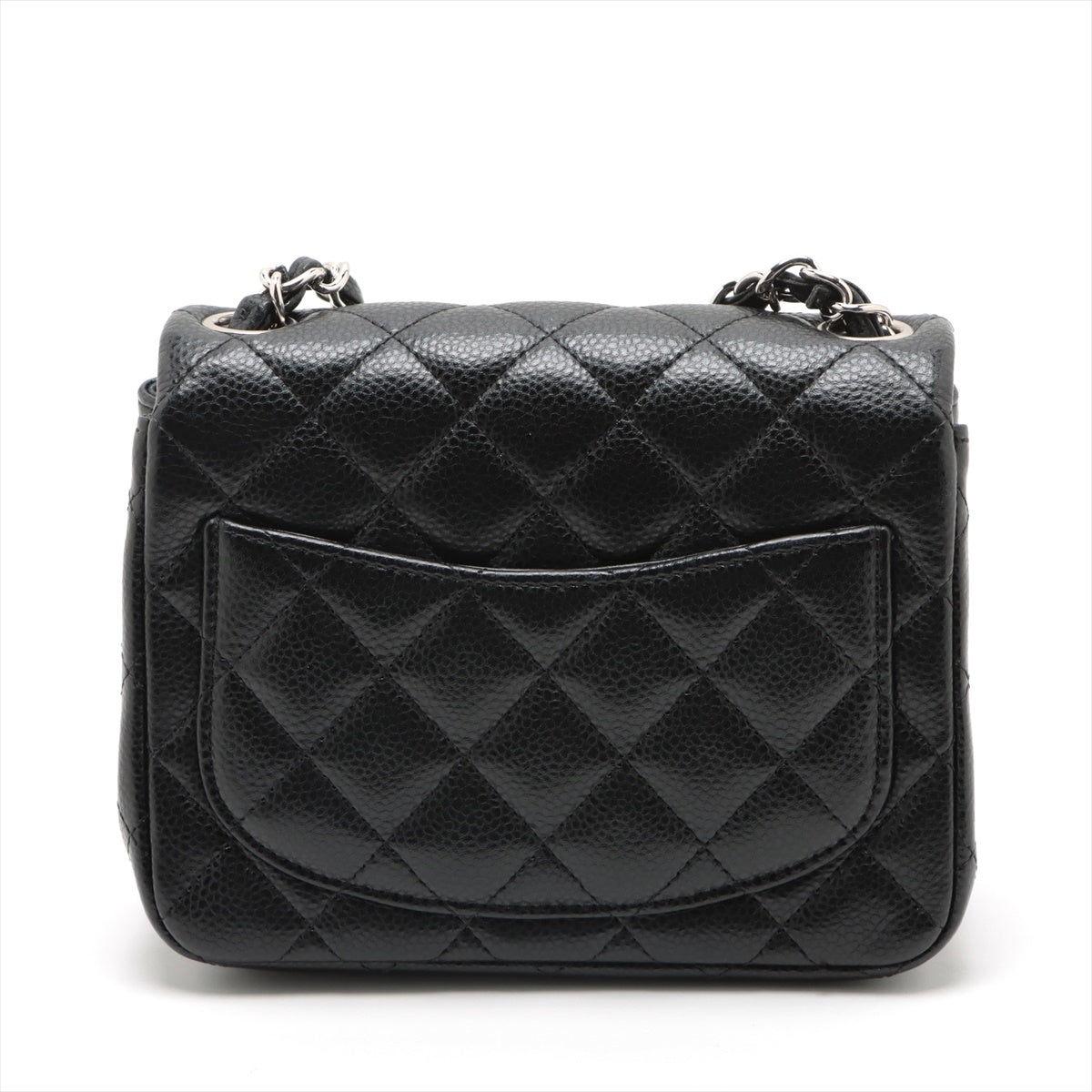 Chanel Mini Matrasse Caviar S Single Flap Single Chain Bag Black Silver  19th