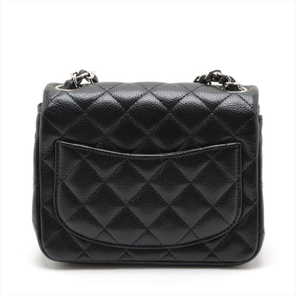 Chanel Mini Matrasse Caviar S Single Flap Single Chain Bag Black Silver  19th