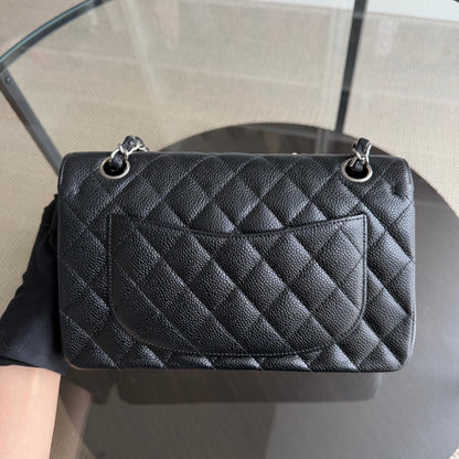 Chanel Classic Flap Small - Caviar 23CM Quilted Black Silver Hardware Series 16