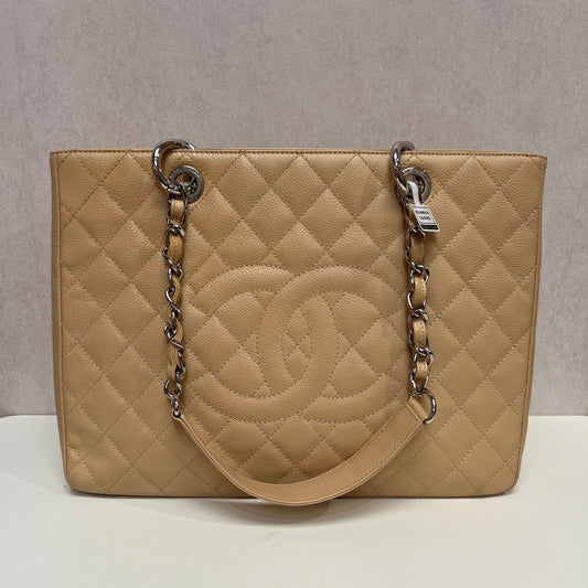 Chanel Grand Shopping Tote with Card- Neutrals Totes, Handbags