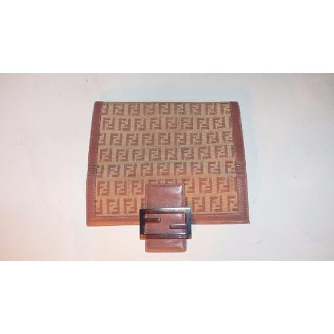 Fendi Pink Nude Zucchino Print Xl Wallet