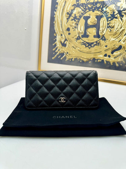 Preloved chanel wallet black 109960