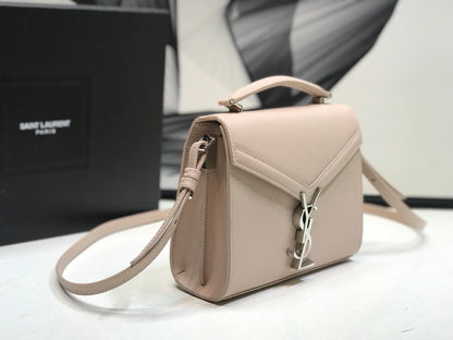 Yves Saint Laurent Cassandra Medium Top Handle Bag Beige  9.6in/24.5cm