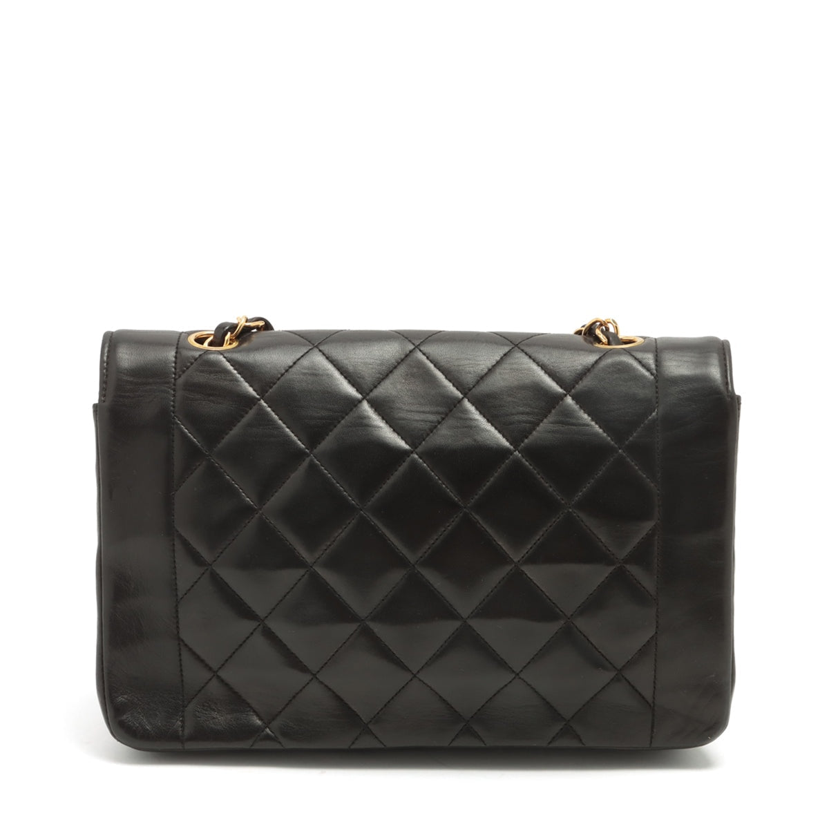 Chanel Matrasse  Single Flap Single Chain Bag Diamond Flap Black Gold  3rd