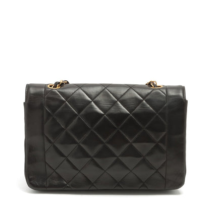 Chanel Matrasse  Single Flap Single Chain Bag Diamond Flap Black Gold  3rd