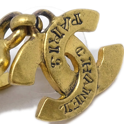 Chanel Dangle Pierced Earrings Gold 99A