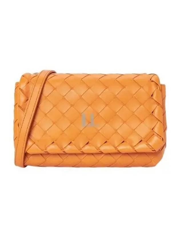 Luxury Bottega Veneta Mini Intrecciato Cross Bag Orange