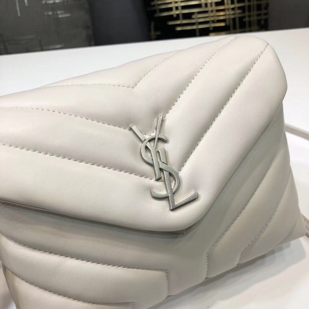 Yves Saint Laurent Loulou Mini Shoulder Bag White