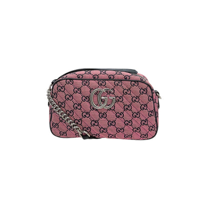 Gucci GG Canvas Small Marmont Matelassé Crossbody Bag