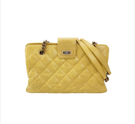Preloved Chanel 2.55 Bag Yellow Bag 087812700914