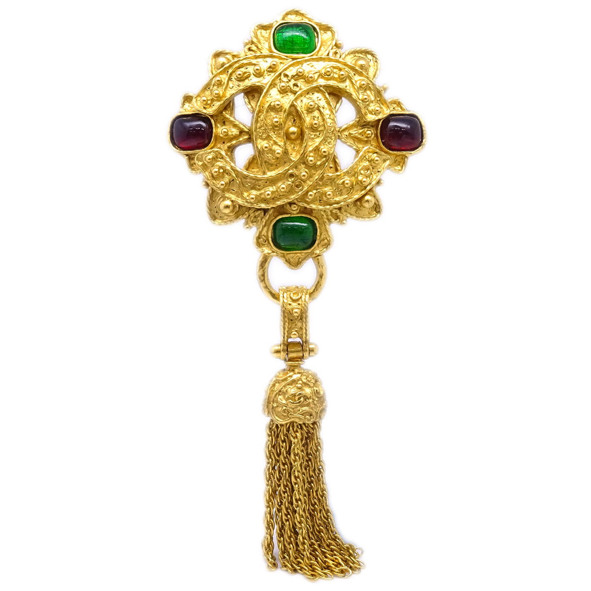 Chanel Plate Brooch Pin Gold 1133