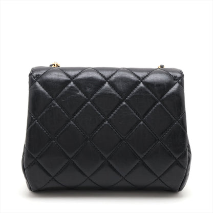 Chanel Matrasse Single Flap Single Chain Bag Black