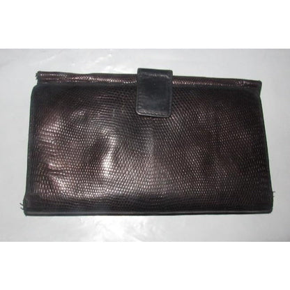 Gucci Brown Snakeskin And Smooth Leather Vintage Wallet