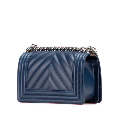 Chanel Boy Chanel V Stitch Lambskin Shoulder Bag