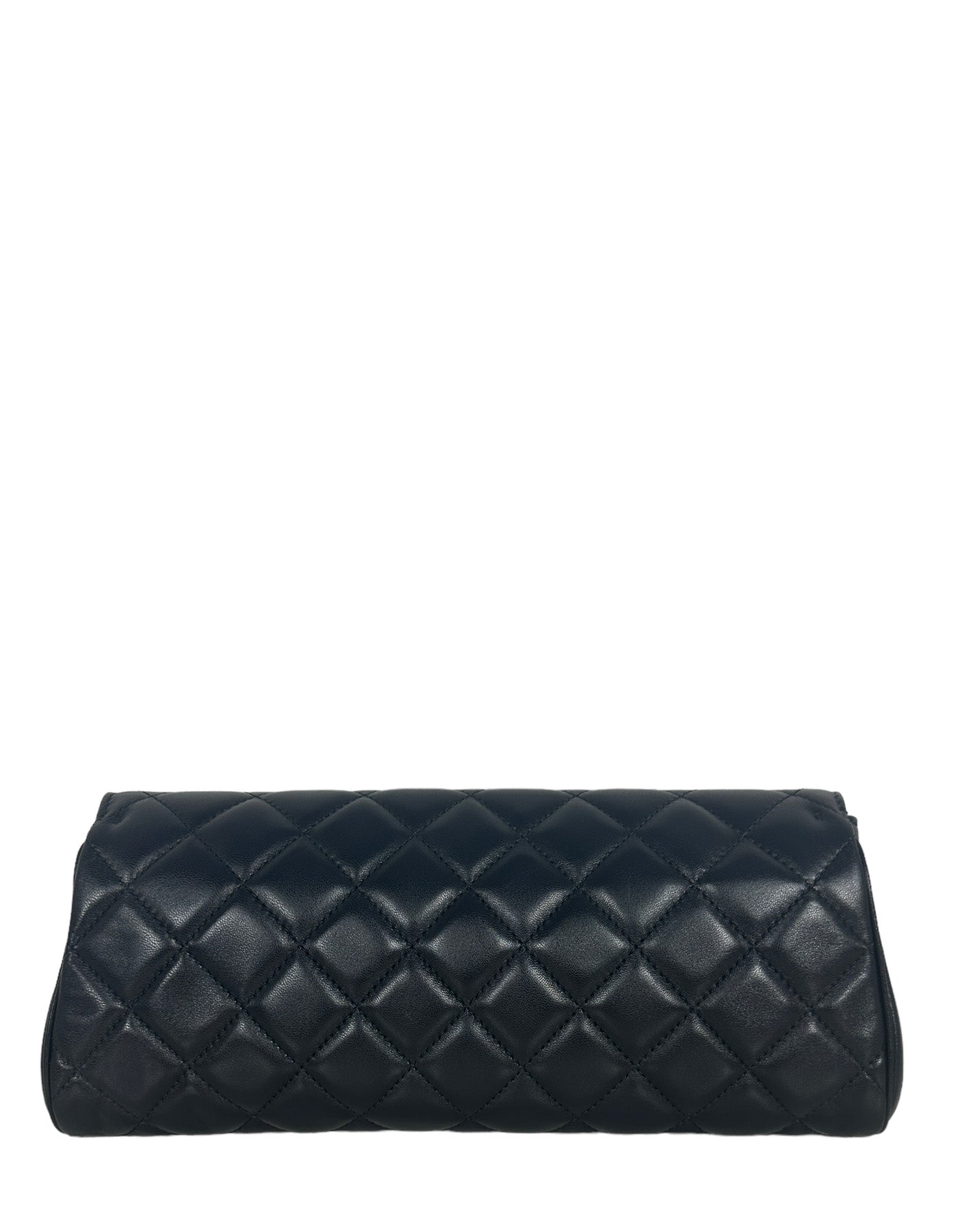 Chanel Black Lambskin CC Coco Loop Clutch