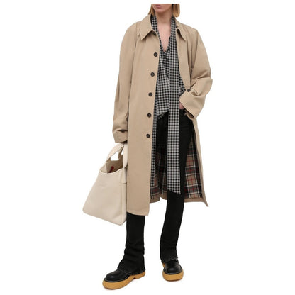 Beige Twill Car Coat