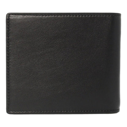 Balenciaga Cash Black Calfskin Leather Perforated Bifold Wallet 436118