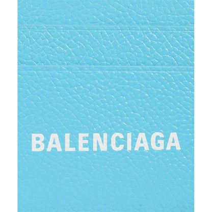 Balenciaga Cash Light Blue Calfskin Leather Credit Card Wallet 593812