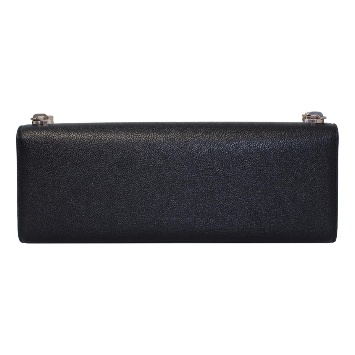 Balenciaga Essential Black Calfskin Leather Chain Shoulder Bag 657232