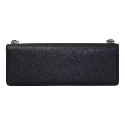 Balenciaga Essential Black Calfskin Leather Chain Shoulder Bag 657232