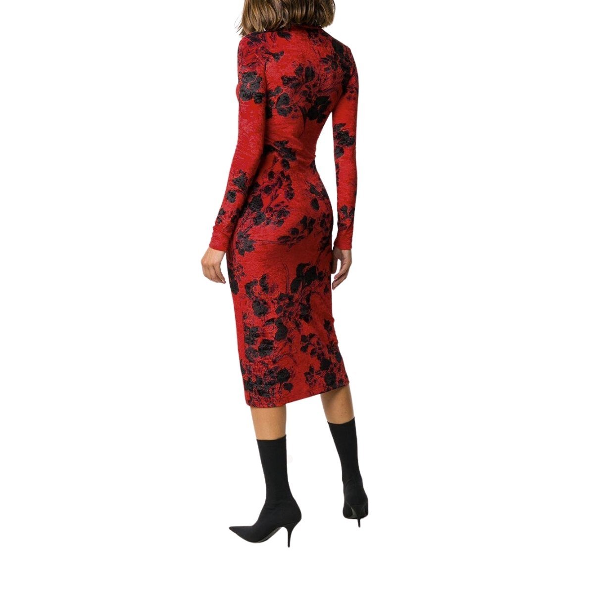 Floral-Print Turtleneck Dress