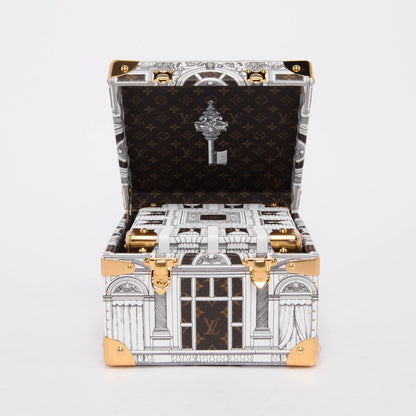 Louis Vuitton x Fornasetti Architettura Canvas Pyramid Trunk Set