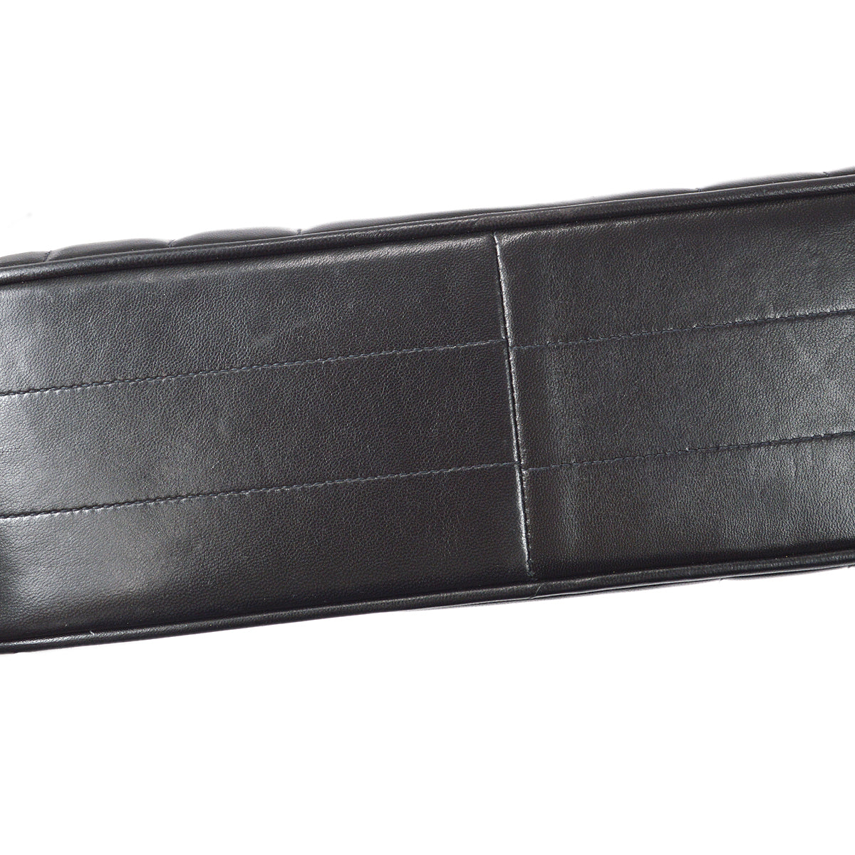 Chanel 1994-1996 Vertical Stith Top Handle Bag Black Lambskin