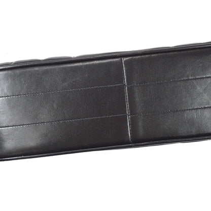 Chanel 1994-1996 Vertical Stith Top Handle Bag Black Lambskin
