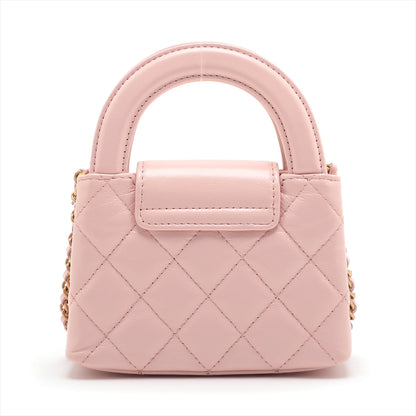 Chanel Lambskin  Chain Shoulder Bag Pink G  AP3435
