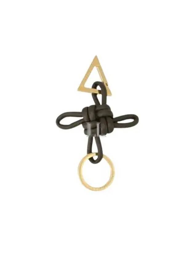 Luxury Bottega Veneta Triangle Nappa Key Holder Brown