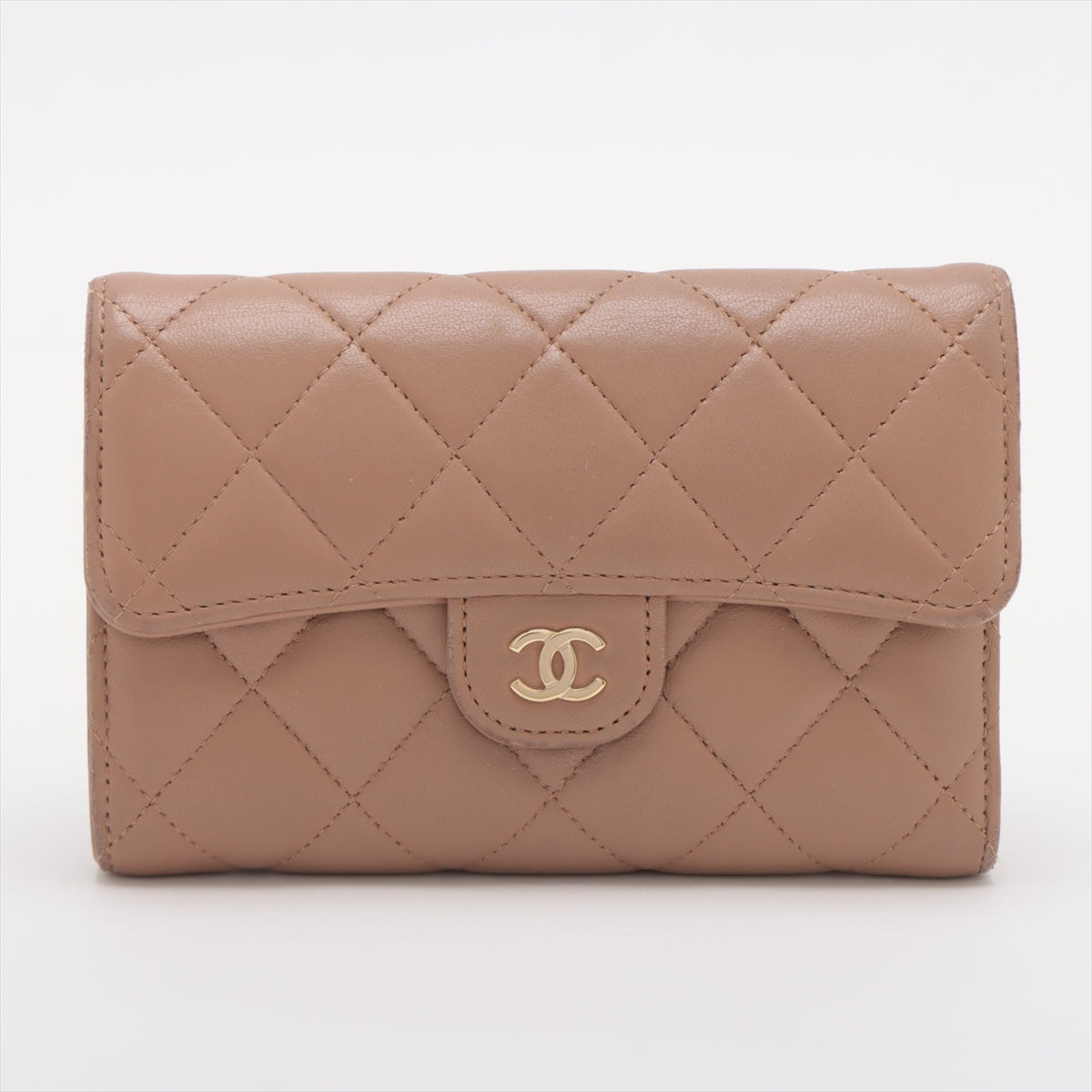 Chanel Matrasse  Wallet Beige G