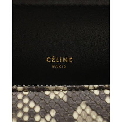 Celine Python & Black Leather Edge Shoulder Bag
