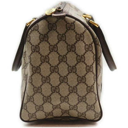 Gucci Boston Bag Ctd Cnvslthr Accessory Collection Brown Guccissima Print Leather And Coated Canvas