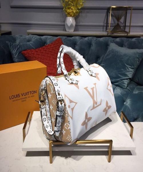 Louis Vuitton Speedy Bandouliere 30 Monogram Geant White