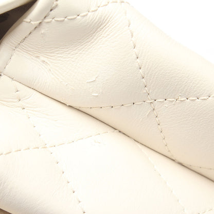 Chanel Quilted Leather Enchained Flap Bag Leather Shoulder Bag in Excellent condition