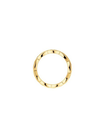 Coco Crush Quilted Motif Small Ring Gold Chanel