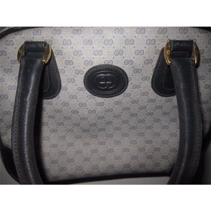 Gucci Micro Guccissima Print Blue Patent Gg Canvas Satchel