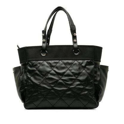 CHANEL COCOMARK PARIBIARITZ GM Tote BAG BLACK PVC LINKS LEADER LADY CHANEL SHOPPING MARKET SHOPPING CHANEL