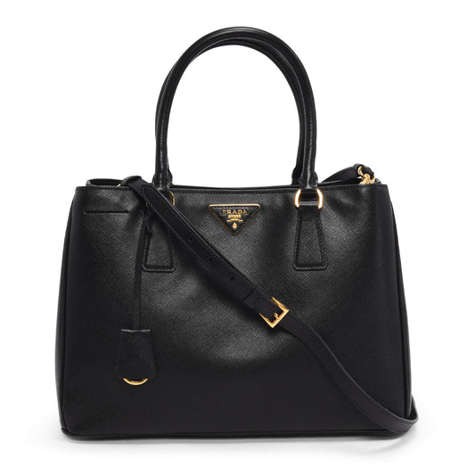 Prada Black Saffiano Lux Medium Galleria Tote