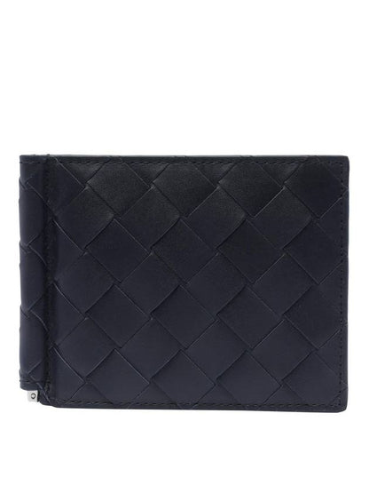Luxury Bottega Veneta Intrecciato Money Clip Half Wallet Space