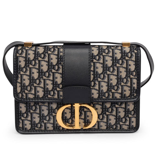 Dior Blue Oblique Jacquard 30 Montaigne Flap Bag