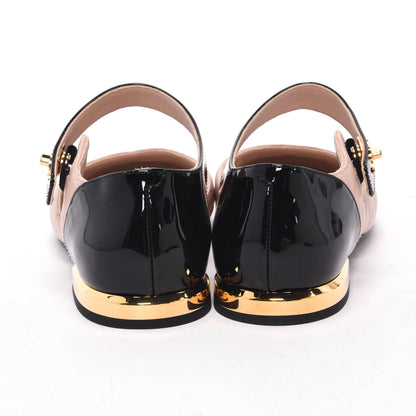 Chanel Pink Quilted Lambskin Turnlock Mary Jane Flats 37.5