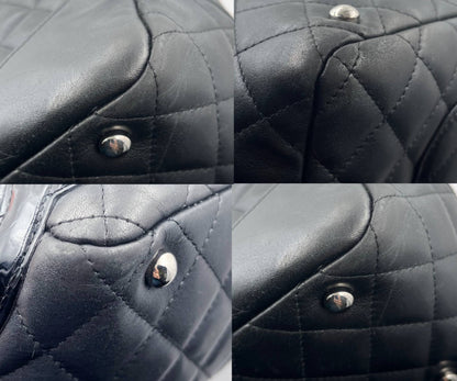 Chanel Black Cambon CC Duffle Satchel Shoulder Bag