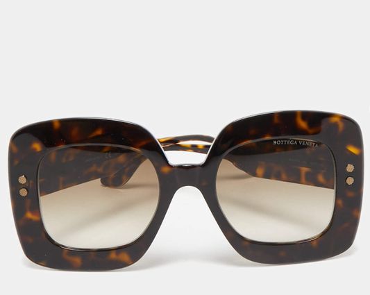 BOTTEGA VENETA WOMEN'S TORTOISE OVERSIZED SUNGLASSES