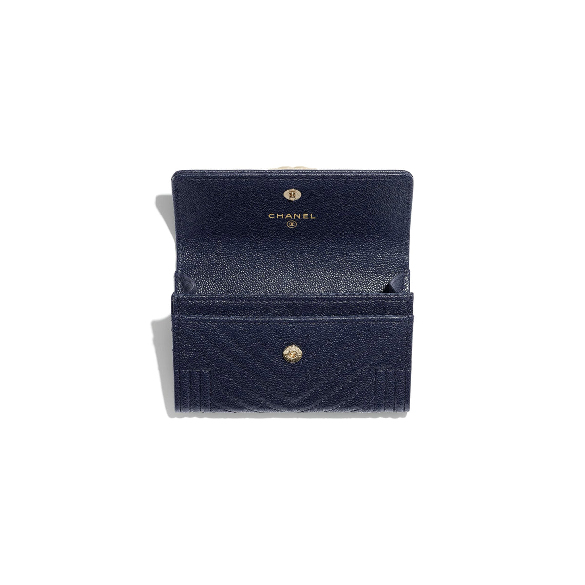 Chanel Boy Chanel Flap Card Holder Black